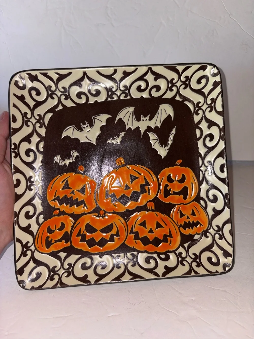 NEW - Eli + Ana 2023 Halloween Ceramic Square Plate